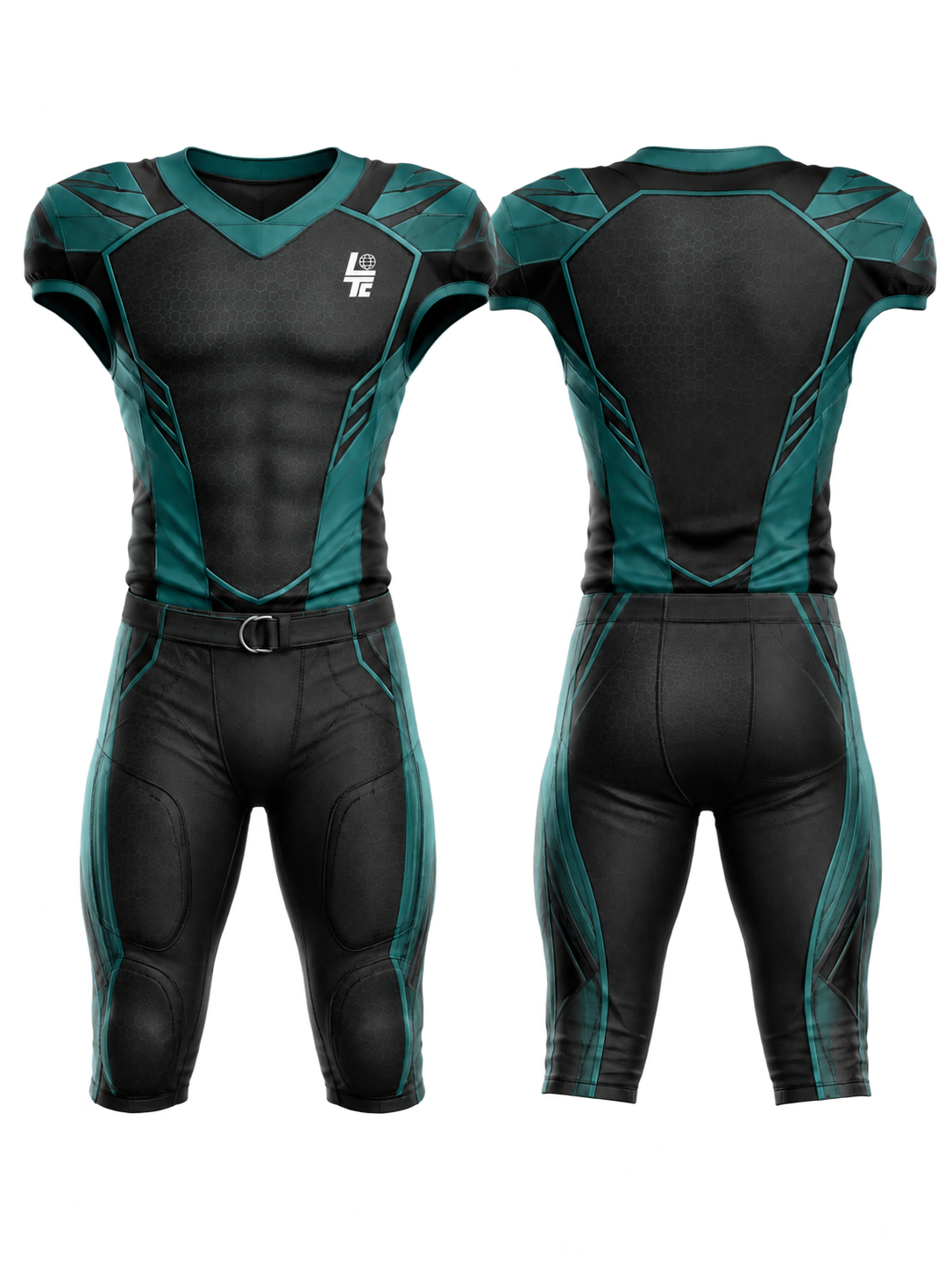 Blue and silver football uniform - Image 4